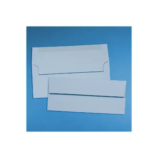 JAM Paper #10 Business Envelopes 4.125 x 9.5 Baby Blue Bulk 500/Box (2155778H) image {3}