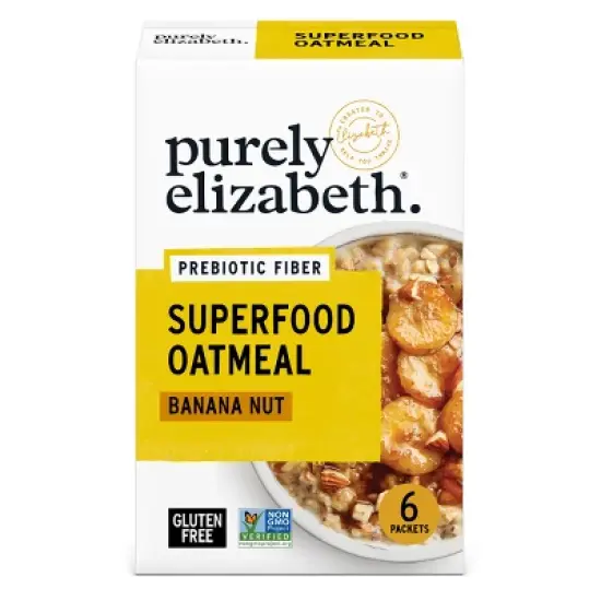 Purely Elizabeth Banana Nut Plant Oatmeal Packets - 6ct / 9.12oz image {1}