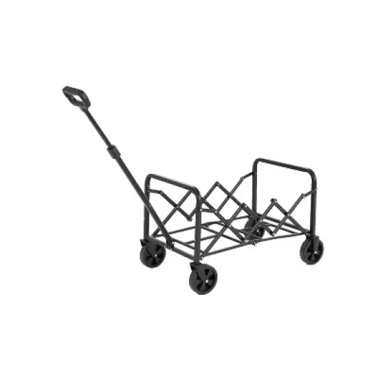 DOMETOUR Lightweight Folding Beach Wagon with Wheels - Heavy Duty Utility Cart for Grocery, Camping, Sports, Garden - Large Capacity - Army Green image {8}