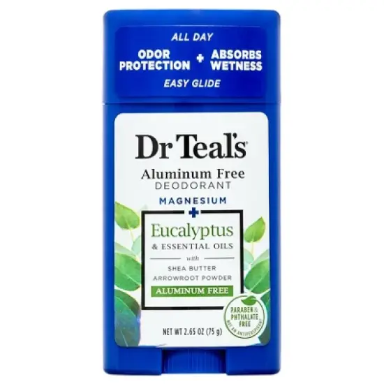 Dr. Teal's Aluminum-Free Deodorant Magnesium Eucalyptus Spearmint, 2.65 Oz image {10}