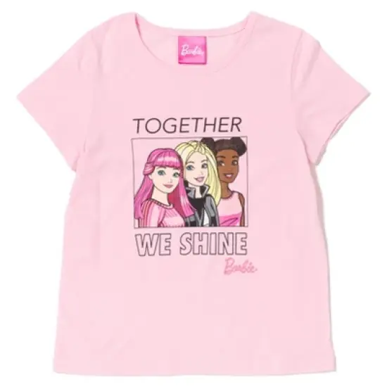 Barbie Girls Fleece Hoodie Graphic T-Shirt and Leggings 3 Piece Outfit Set  image {3}