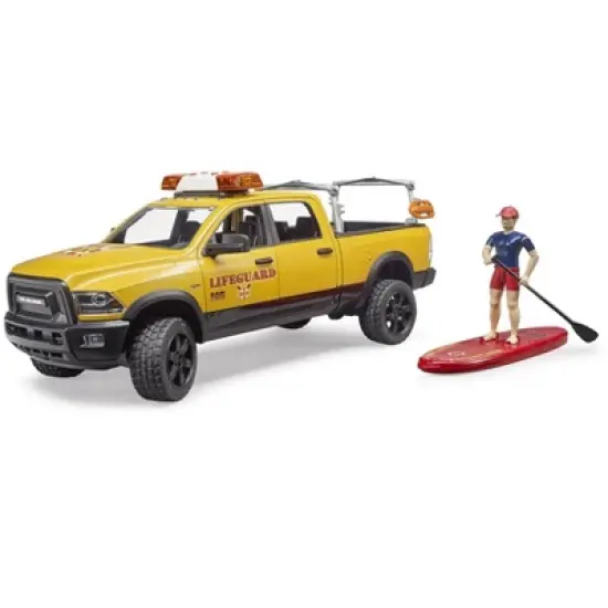 Bruder RAM 2500 Power Wagon Life Guard with Figure, Stand up paddle, L&S module image {4}