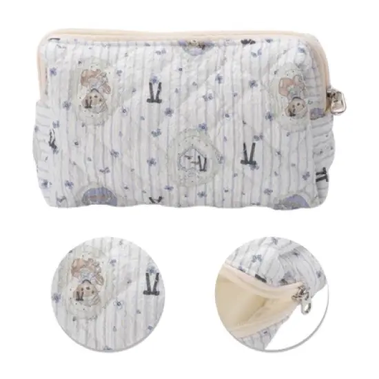Unique Bargains Badge Makeup Bag Blue 1 Pc image {3}
