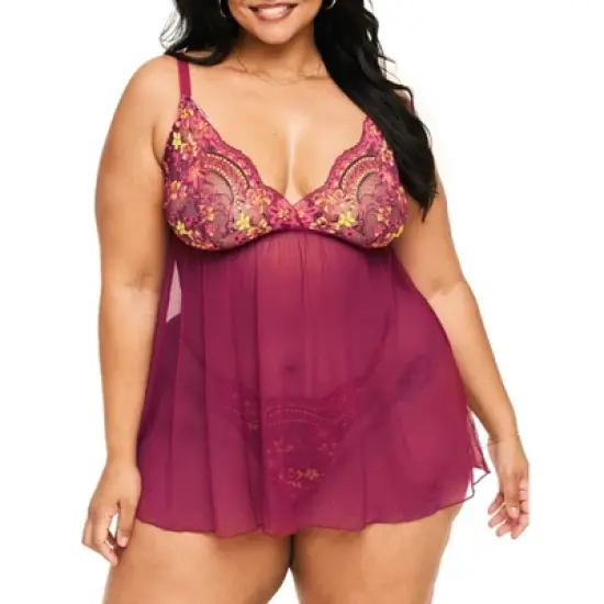 Adore Me Women's Anatta Babydoll Lingerie image {6}