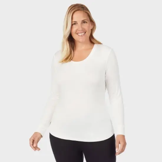 Warm Essentials by Cuddl Duds Women's Smooth Stretch Thermal Scoop Neck Top image {7}