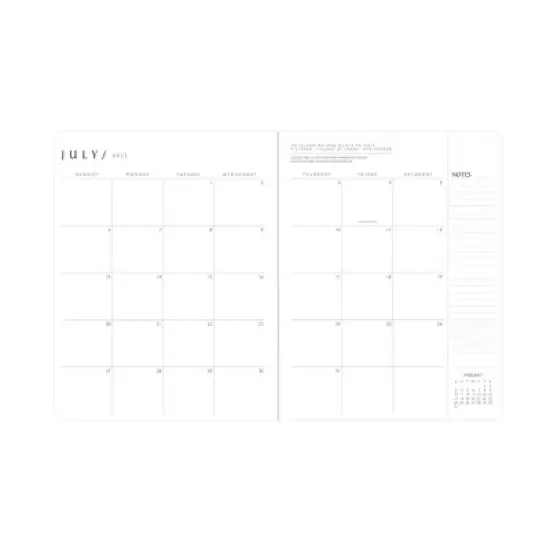 Blue Sky 8.5"x11" Green Earth 2025-2026 Monthly Stapled Planner (2 Year) Textured Lavender Floral image {4}