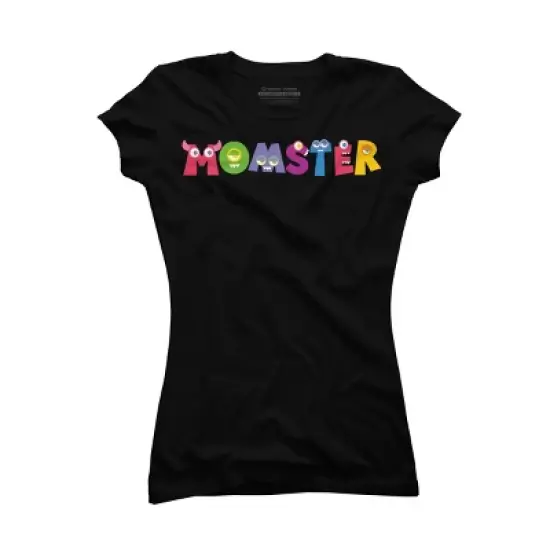 Junior's Design By Humans Cute Momster Cartoon Monster By averilshop T-Shirt image {2}