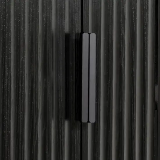 APRILSOUL72" Modern Fluted Kitchen Pantry Cabinet with 2 Large Drawers & 8-Door Spice Rack image {9}