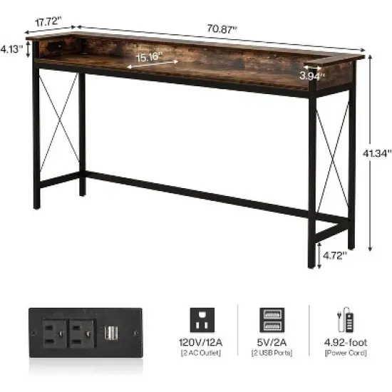 Tribesigns 70.86" Sofa Table image {1}