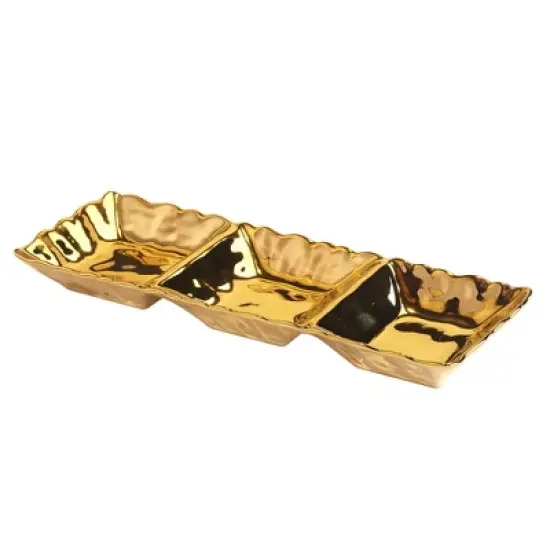 Certified International 3 Section Gold Coast Tray image {1}