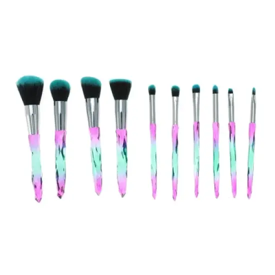 Unique Bargains Convenient Makeup Brush Set 10 Pcs image {6}