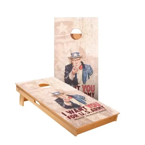 Skips Garage Uncle Sam Cornhole Boards - ACA Star Series image {1}