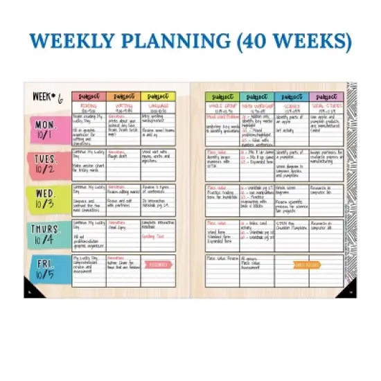 Carson Dellosa Education Creatively Inspired Teacher Planner (128 pages, 116 stickers) image {2}