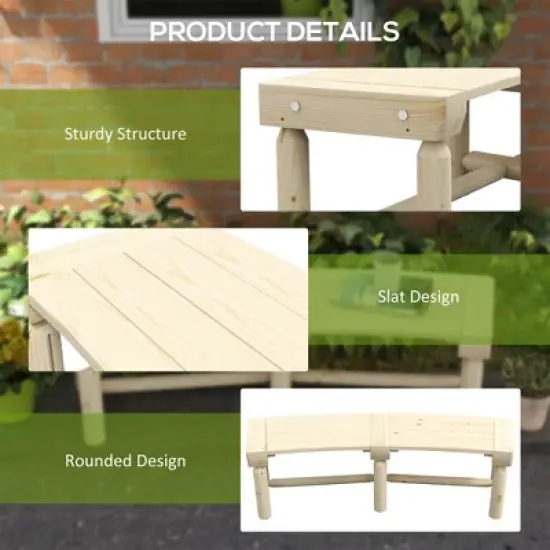 MOEPISY Semicircular Round Outdoor Tree Bench image {4}
