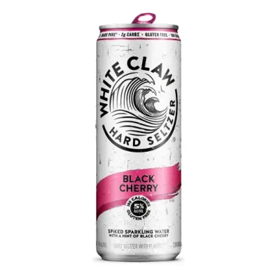 White Claw Black Cherry Hard Seltzer - 12pk/12 fl oz Slim Cans image {2}