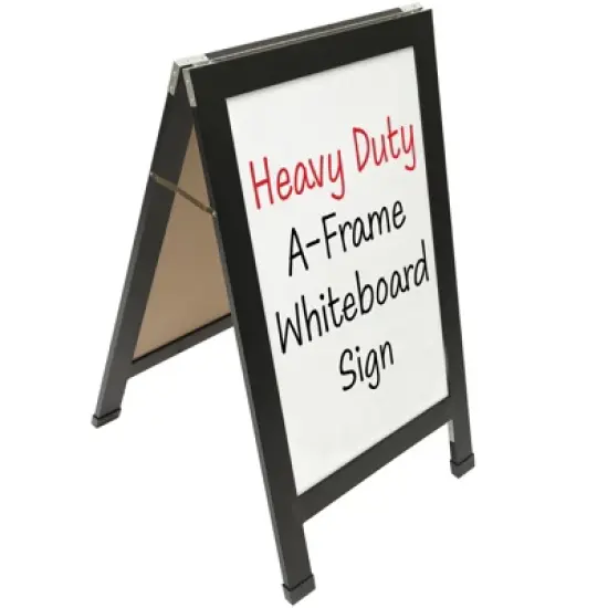 Excello Global Products 40" x 22" Indestructible A-Frame Whiteboard - Black image {6}