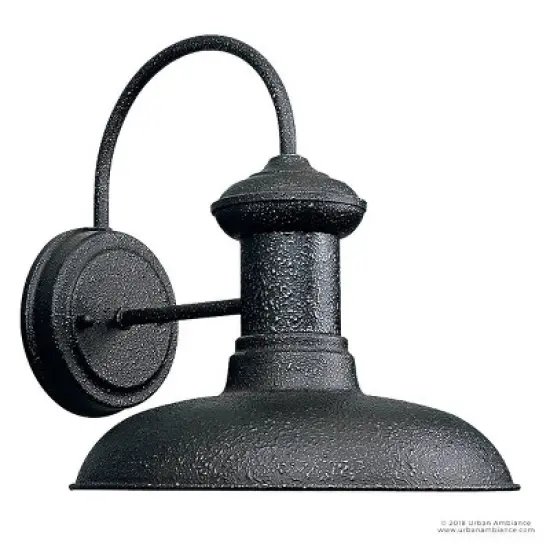 Urban Ambiance Luxury Luxe Industrial Chic Outdoor Wall Light,  10.75"H x 10"W,  Olde Iron Finish, UHP1024 image {6}
