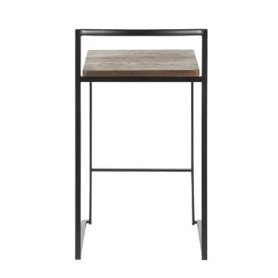 Set of 2 Fuji Contemporary Stackable Barstools - LumiSource image {4}