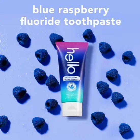hello Kids' Dragon Dazzle Blue Raspberry Fluoride Toothpaste - 4.2oz image {4}