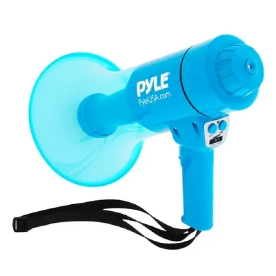 Pyle PMP66WLT Portable Waterproof Indoor Outdoor 40 Watt Max Ergonomic Megaphone Bullhorn Speaker with LED Light and Siren Alarm image {6}