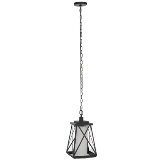 Braith 9.1" Outdoor Pendant - PLT7011 - Black - Safavieh image {4}