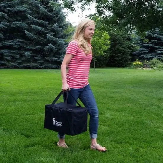 YardGames Giant Indoor and Outdoor Tumbling Timbers Wood Stacking Game with 56 Natural Pine Blocks, For Children 8 Years and Up (2 Pack) image {5}