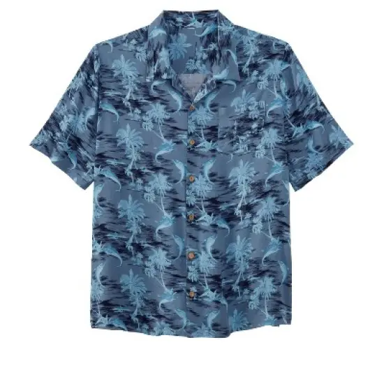KS Island by KingSize Men's Big & Tall  Printed Rayon Short-Sleeve Shirt image {24}