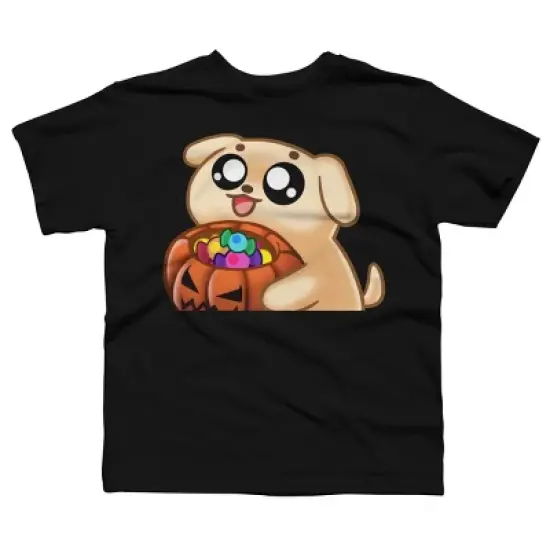 Boy's Design By Humans Halloween Candy Pup By Puppers T-Shirt image {4}