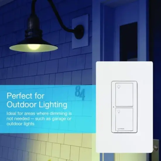 Lutron Caseta Smart Start Kit, Smart Switch (2 Count) with Smart Bridge | P-BDG-PKG1SW | White image {2}