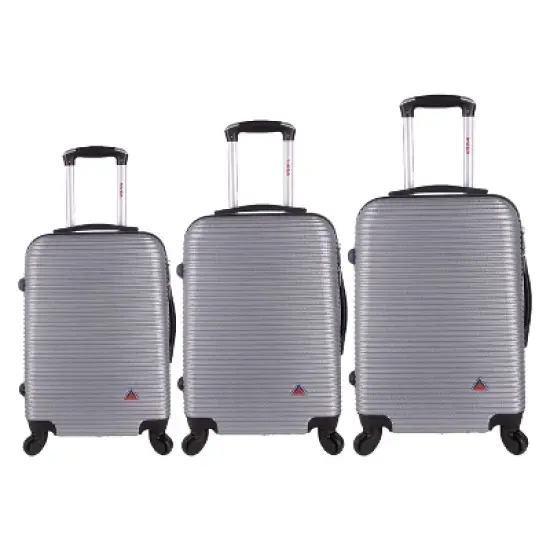 InUSA Royal 3pc Lightweight Hardside Checked Spinner Luggage Set image {8}