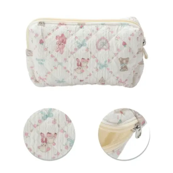 Unique Bargains Lace Cake Makeup Bag Pink 1 Pc image {3}