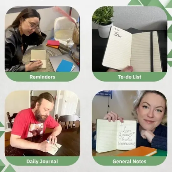 Simply Genius A6 Pocket Size Mini Notebooks with Hardcover,124 pages (3.7" x 5.7") with Inner Pocket (Navy, 6 Pack) image {2}