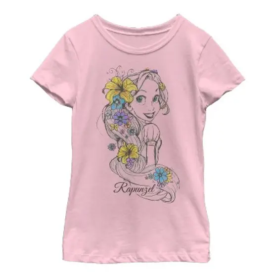Girl's Tangled Flower Sketch T-Shirt image {2}