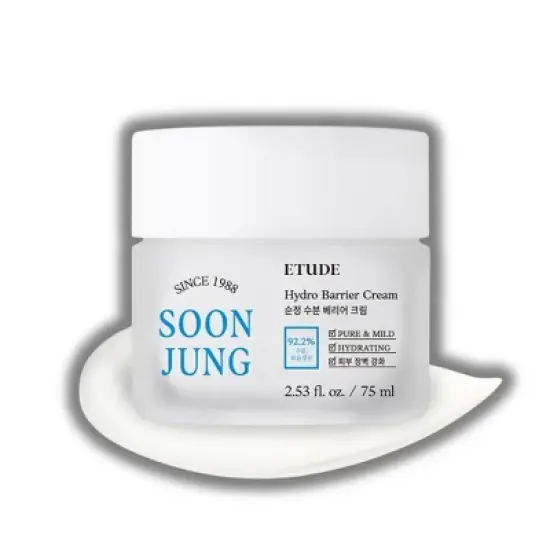 ETUDE - Soon Jung Hydro Barrier Cream | Non-Comedogenic, Hypoallergenic & Fragrance Free Moisturizer for Face - (2.54 oz) image {4}