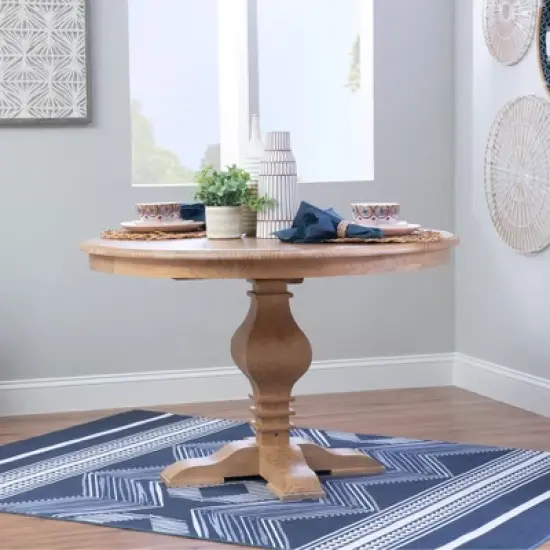 Doherty Round Dining Table Rustic Honey - Powell image {1}