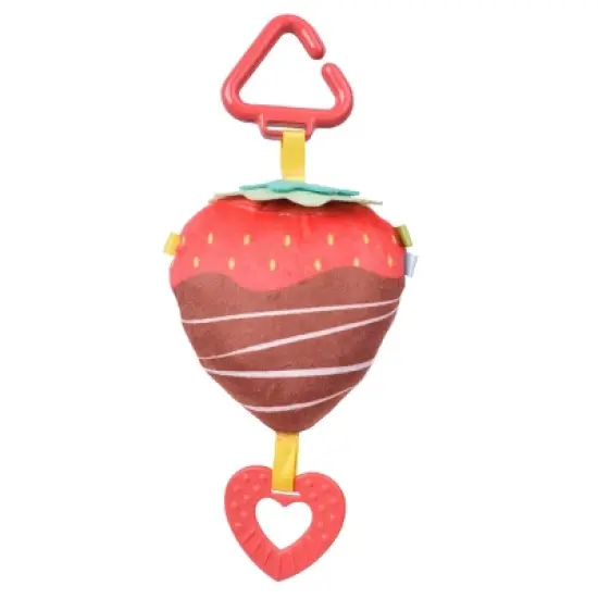 Sunny Days Deluxe Chime Teether Baby Toy - Chocolate Strawberry - Valentine's Day image {2}