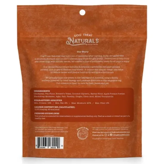 Dog Treat Naturals Dental Sticks - Chickpea & Ginger, 10oz, Freshen Breath image {1}