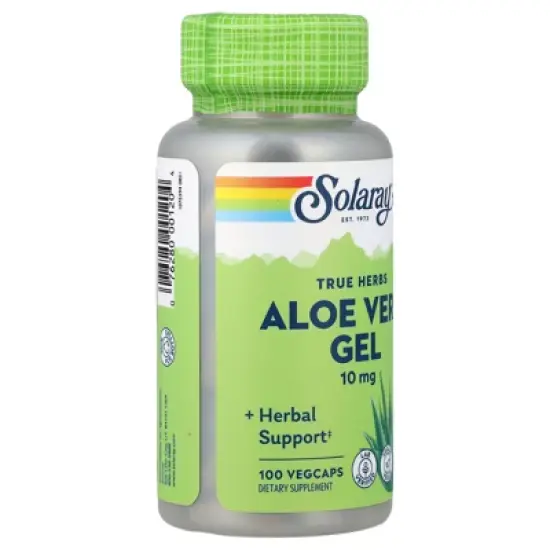 Solaray True Herbs, Aloe Vera Gel, 100 VegCaps image {3}
