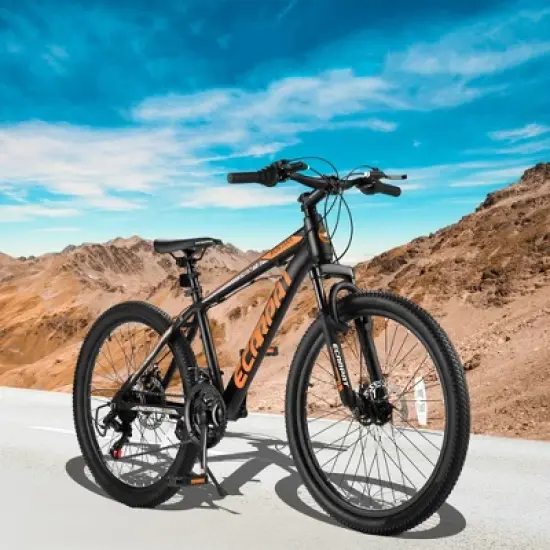 24 inch Mountain Bike Bicycle with Full/Front Suspension,Steel Frame and Dual Disc Brakes for Adults Aluminium Frame Bike Shimano 21-Speed image {8}