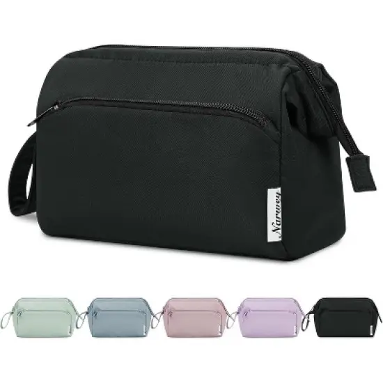 Narwey Makeup Bag  Wide-open Make up Bag Travel Cosmetic Bag image {7}