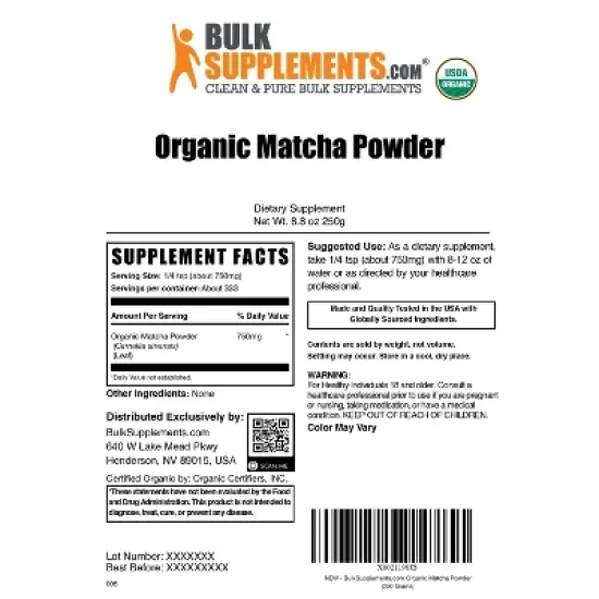 BulkSupplements Organic Matcha Powder image {5}