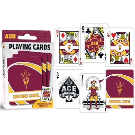 MasterPieces Officially Licensed NCAA Arizona State Sun Devils Playing Cards - 54 Card Deck for Adults image {3}