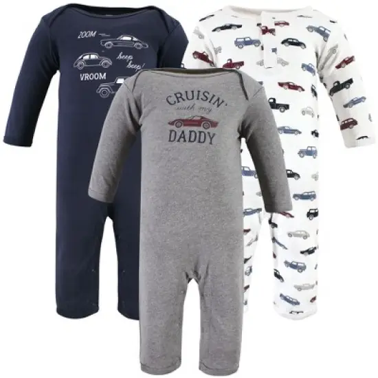 Hudson Baby Infant Boys Cotton Coveralls, Cars image {5}