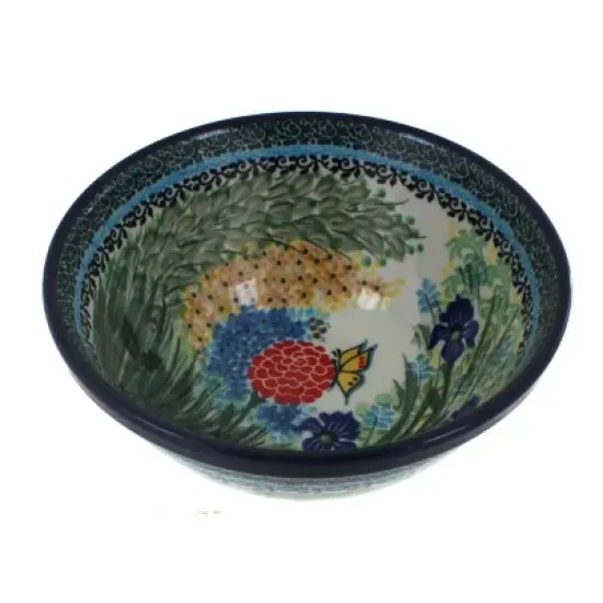 Blue Rose Polish Pottery 57 Ceramika Artystyczna Small Serving Bowl image {1}