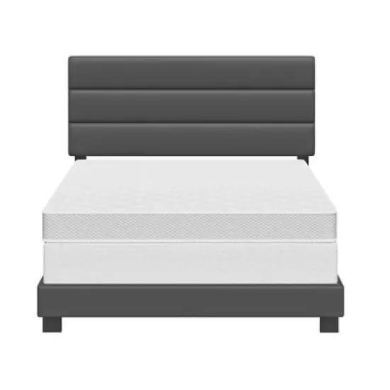 Caprice Faux Leather Channel Upholstered Platform Bed - Eco Dream image {2}