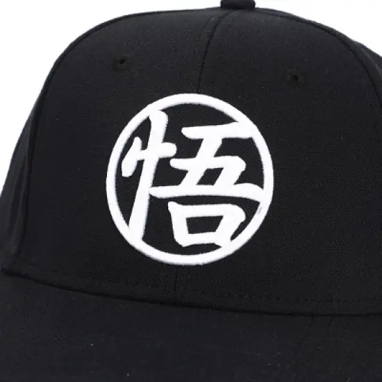Dragon Ball Z Anime Embroidered Symbol Black Snapback Hat For Men image {3}