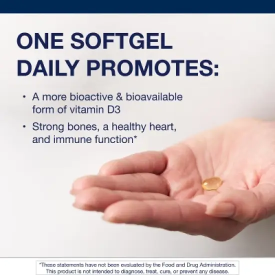 Metagenics Vitamin D3 5000 - for Immune Support, Bone Health & Heart Health - High Potency Vitamin D - Non-GMO - Gluten-Free - 120 Softgels image {2}