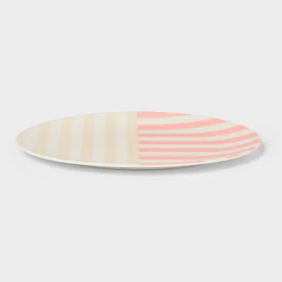18" Figural Oval Striped Serving Platter - Sun Squad&trade; image {1}