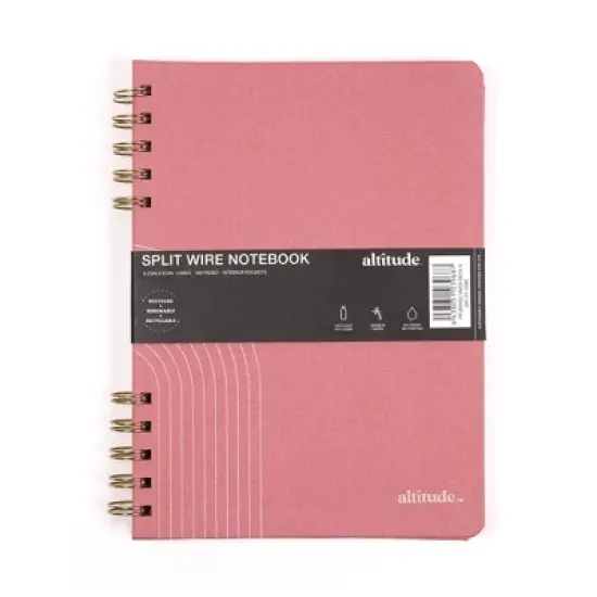 Altitude Supplies Spiral Notebook 6.25"x8.5", 160 Lined Pages, Mauve Pink Arch Cover image {2}
