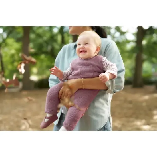 Carter's Just One You&reg; Baby Girls' 2pc Floral Long Sleeve Shirt and Sweater Overall Set - Plum image {4}